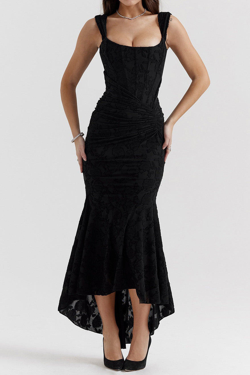 Boned Corset Mermaid Bodycon Maxi Dress Lavish Daily