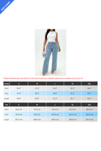 Rhinestone Straight-Leg Denim Jeans Lavish Daily