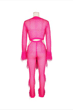 Knitting Hollow Sequin Jumpsuits Lavish Daily