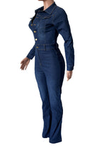 Stretch Washed Denim Jumpsuit Lavish Daily