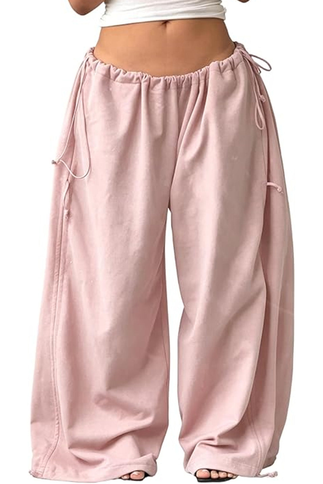 Adjustable Drawstring Baggy Parachute Pants Lavish Daily