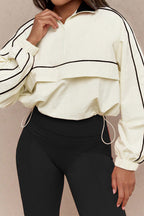 Drawstring Waist Nylon Top & Yoga Pants Activewear Set Lavish Daily
