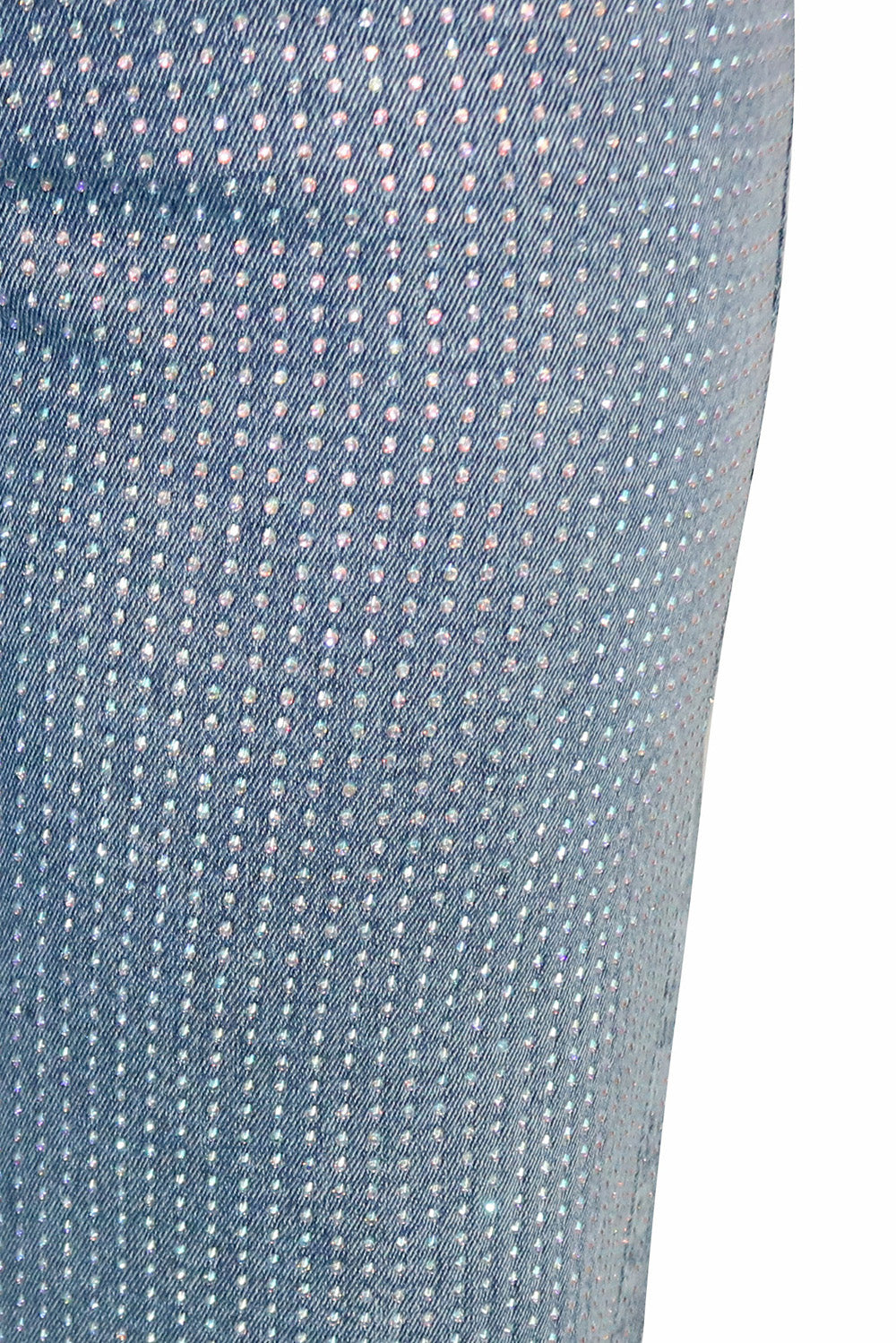 Rhinestone Straight-Leg Denim Jeans Lavish Daily