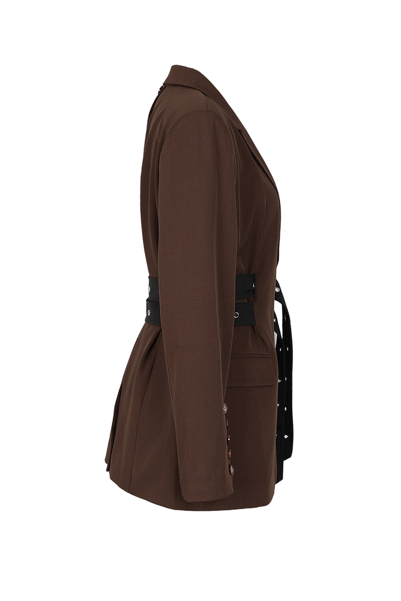 Double Side Belted Blazer Lavish Daily