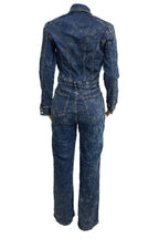 Washed Long Sleeve Denim Jumpsuit LavishDaily