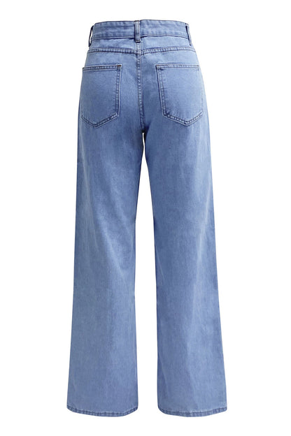 Straight Leg Long Jeans Lavish Daily