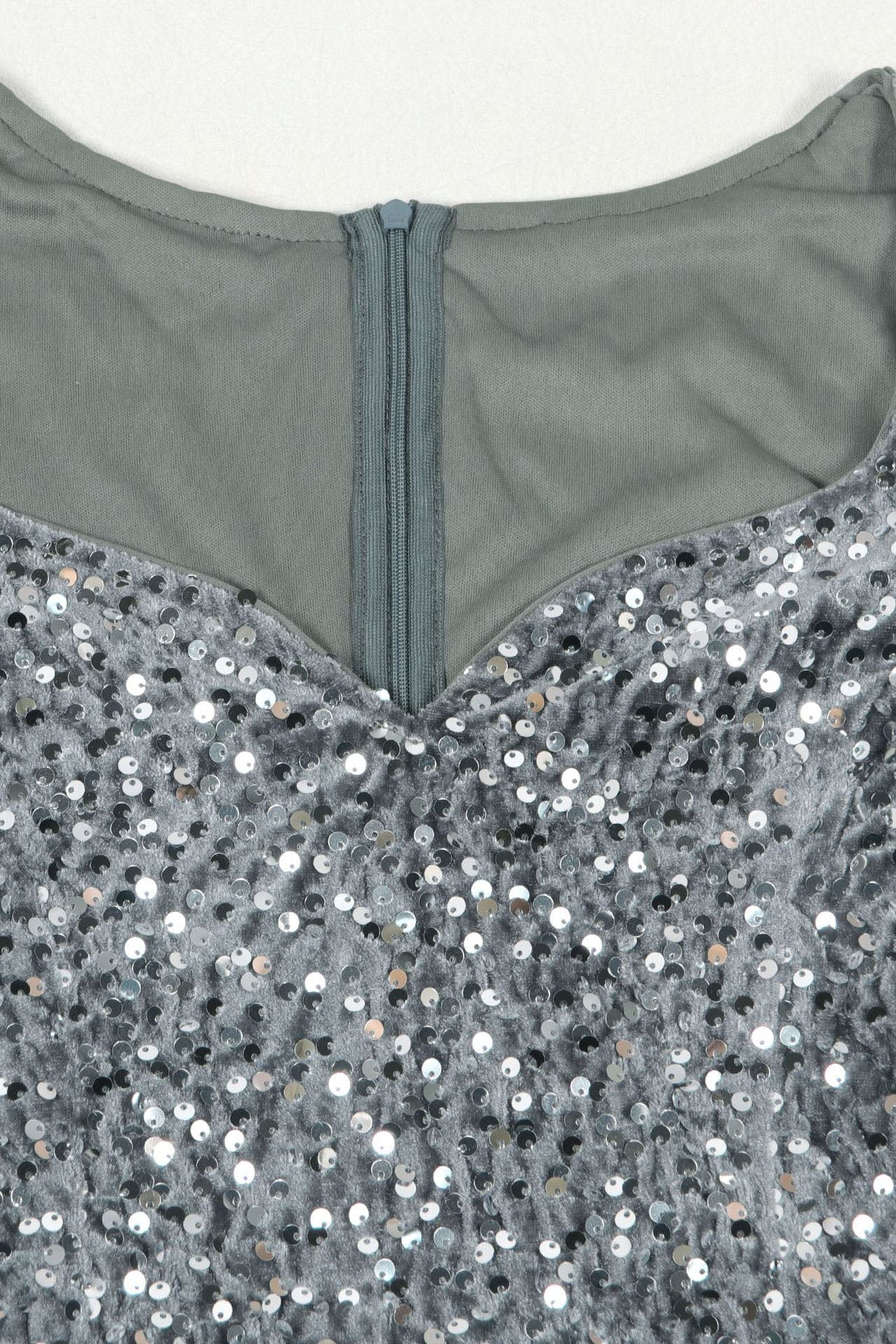 Sequin Slit Mini Bodycon Dress Lavish Daily