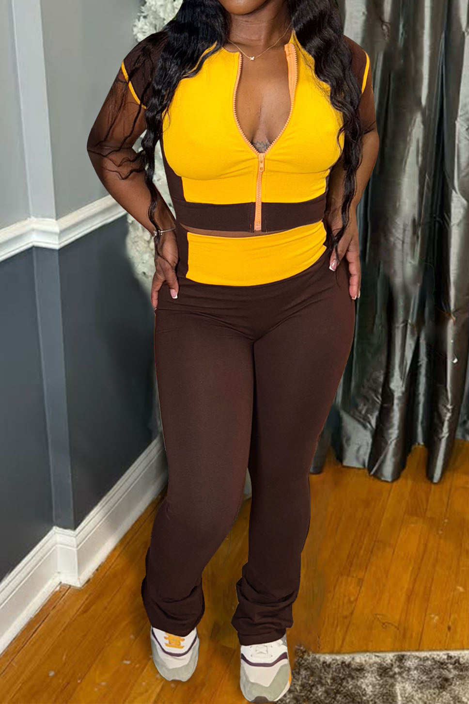 Color Block Flare Set Lavish Daily