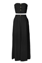 Stretch Tube Top Vest and Wide Leg Pants Set Lavish Daily