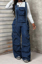Sleeveless Vintage Loose Denim Jumpsuit LavishDaily