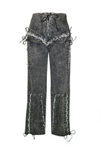 Lace Up High Waist Jeans Lavish Daily