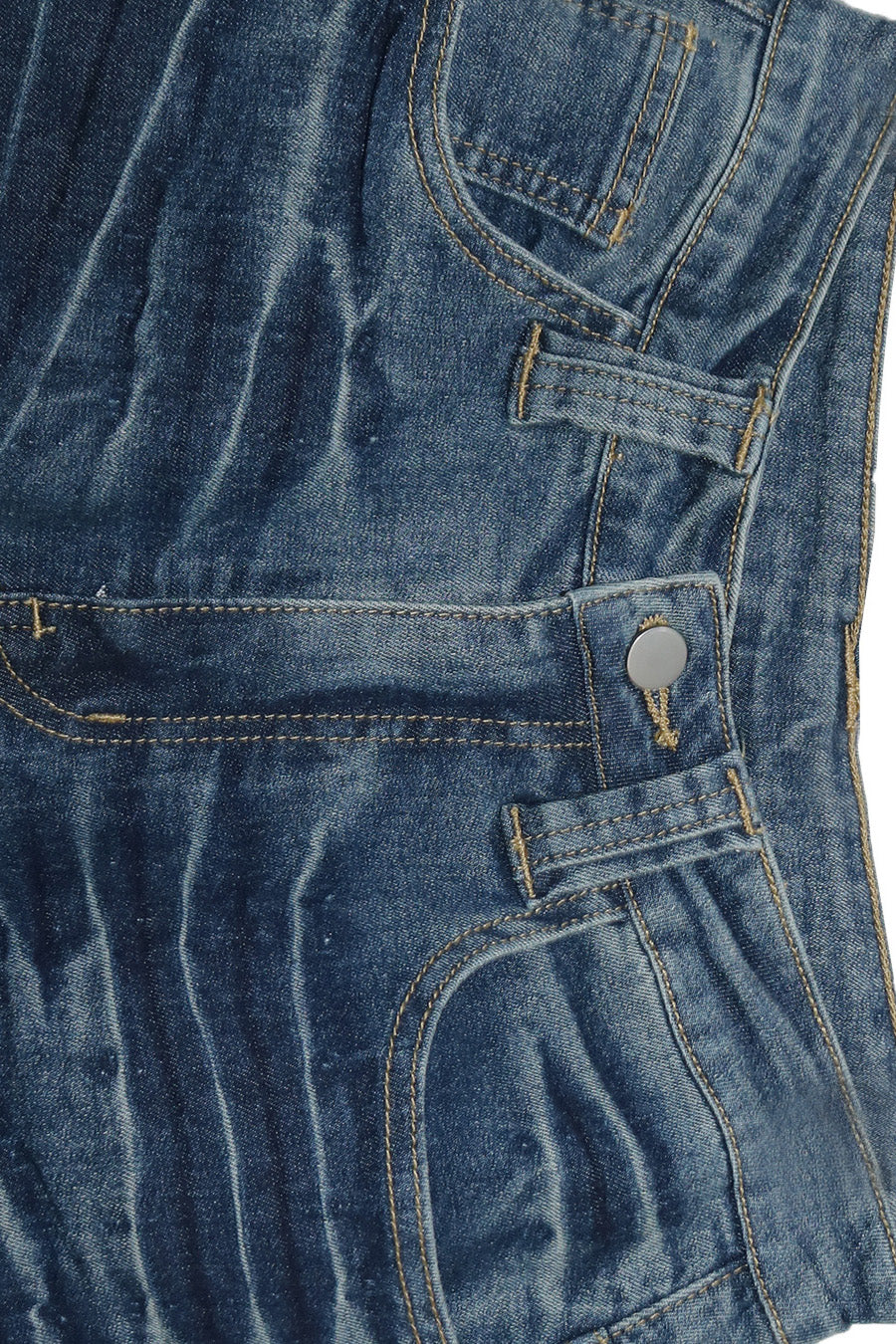 Vintage Wash Straight Leg Blue Jeans Lavish Daily