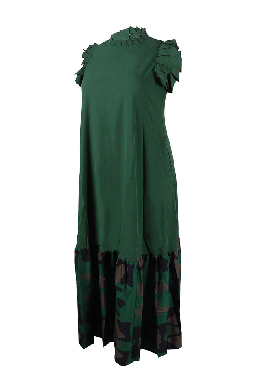Maxi Dress With Ruffle Sleeve Lavish Daily