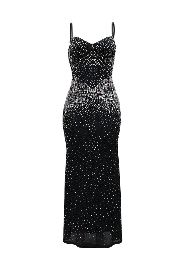 Rhinestone Corset Mermaid Maxi Gown Lavish Daily
