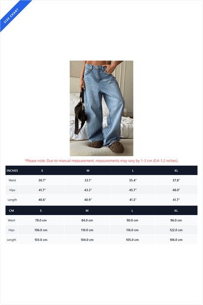 Baggy Wide Leg Denim Jeans Lavish Daily