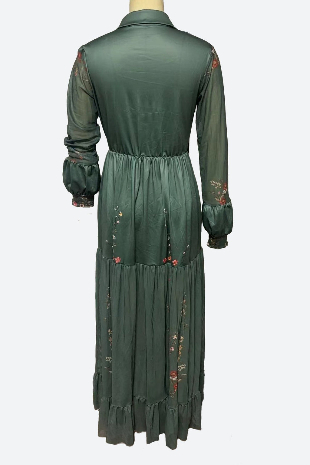 Long Sleeve Printed Maxi Dress Lavish Daily