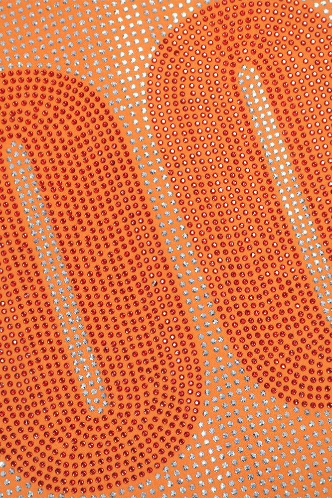 Colorblock Rhinestone V-Neck Dress Lavish Daily