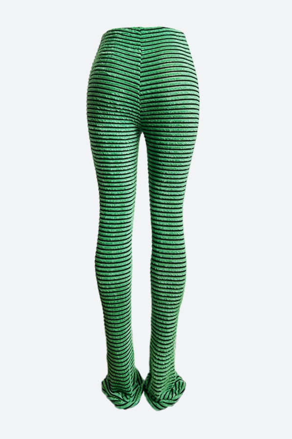 Striped Fuzzy Leggings Lavish Daily