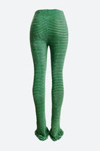 Striped Fuzzy Leggings Lavish Daily