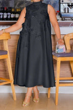 Sleeveless Crew Neck Maxi Dress Lavish Daily