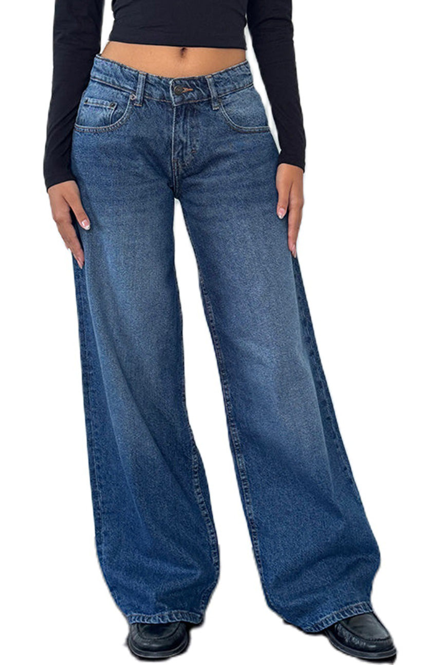 Vintage Low Rise Straight Leg Jeans Lavish Daily