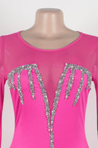 Diamond See-through Stitching Slit Dress Lavish Daily