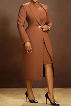 Solid Color Cardigan Long Sleeve Set Lavish Daily