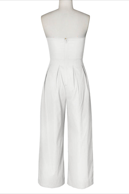 Strapless Wide-Leg Jumpsuit Lavish Daily