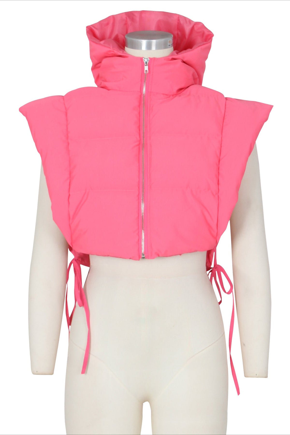 Self Tie Puffer Vest Lavish Daily