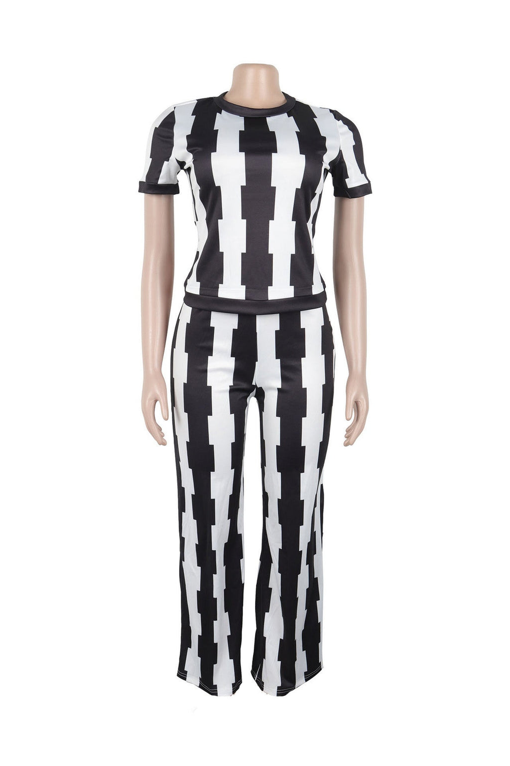 Slim Fit Wide-Leg Printed Set Lavish Daily