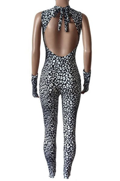 Leopard Skinny Jumpsuit Lavish Daily