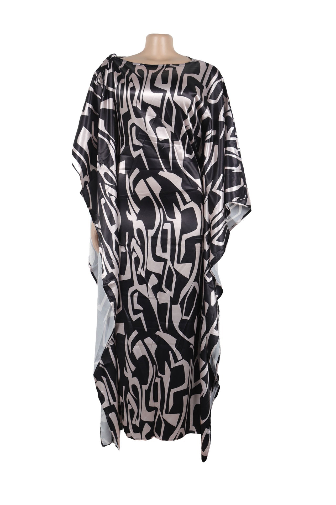 Print Belted Oblique Collar Dresses Lavish Daily