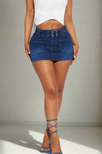 Denim Mini Skirt Lavish Daily