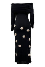 Off Shoulder Knit Maxi Dress Lavish Daily