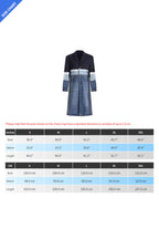 Contrast Denim Midi Trench Coat Lavish Daily