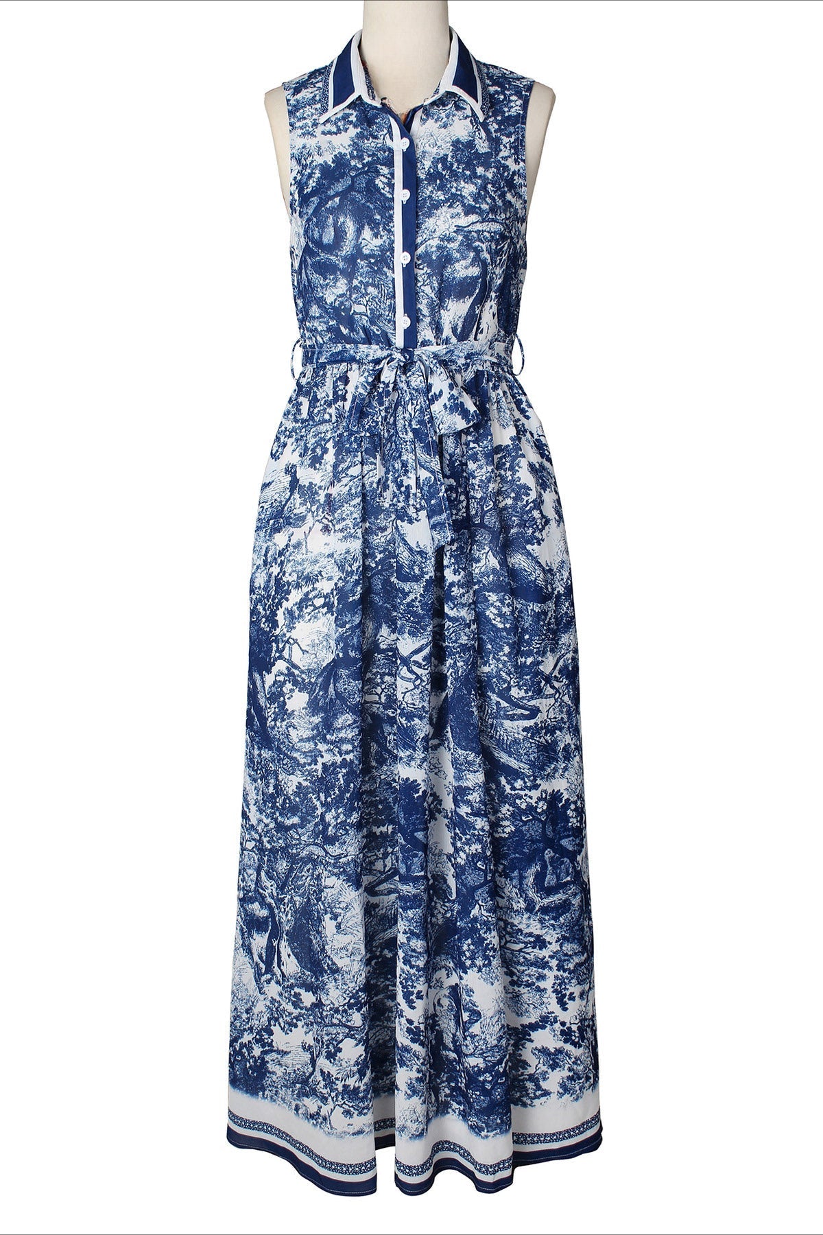 Button Down Shirt Maxi Dress Lavish Daily
