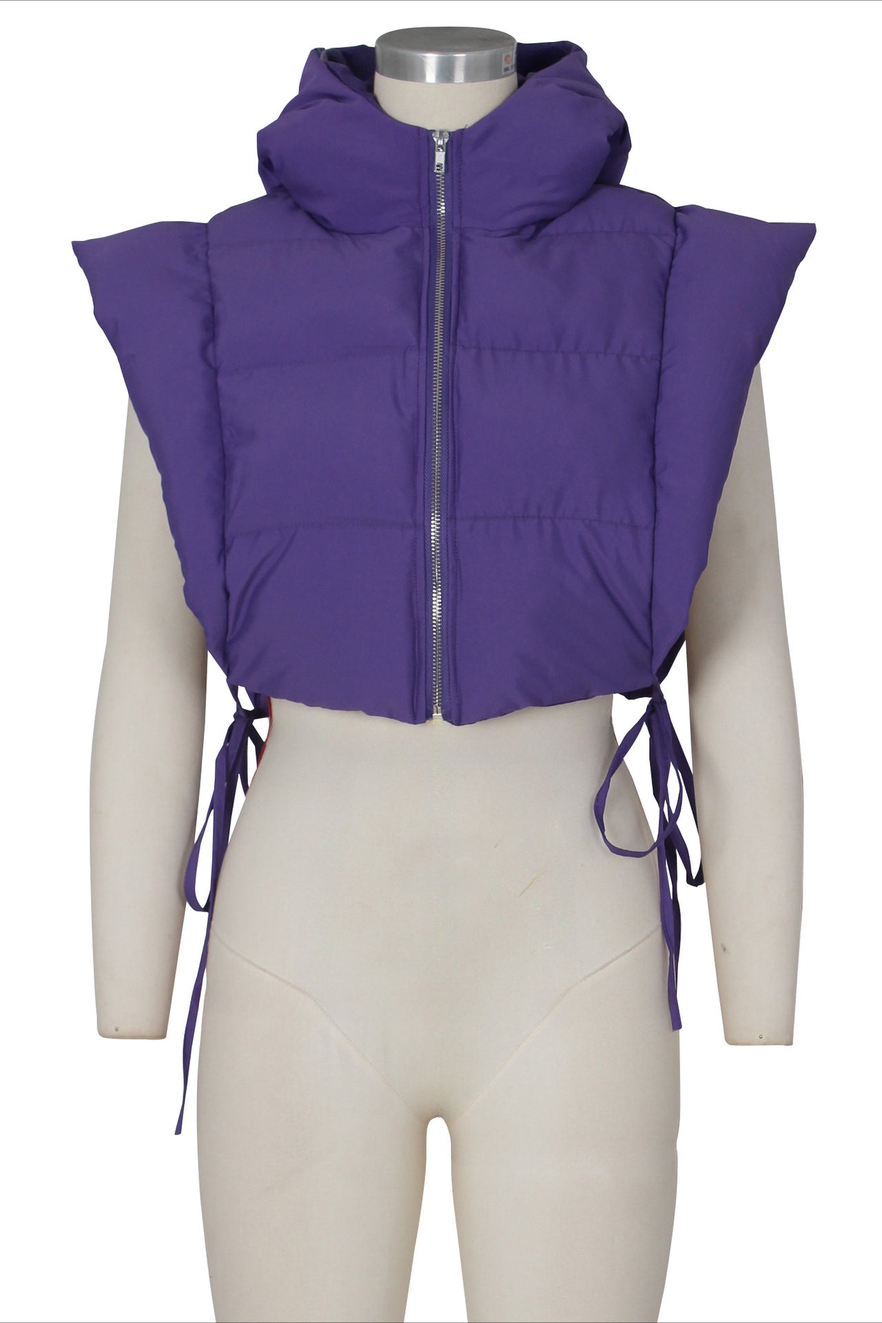 Self Tie Puffer Vest Lavish Daily