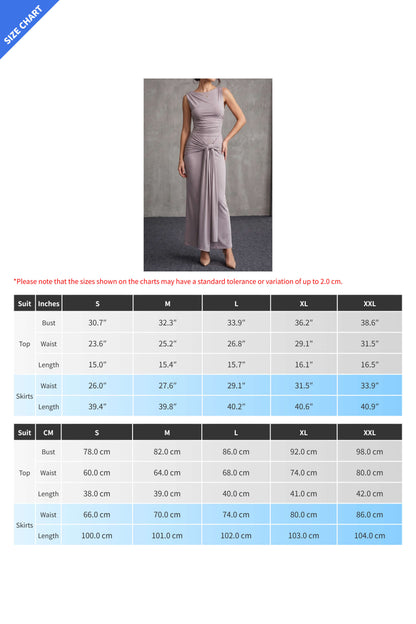 Draped Knot-Front Ruched Maxi Dress Lavish Daily