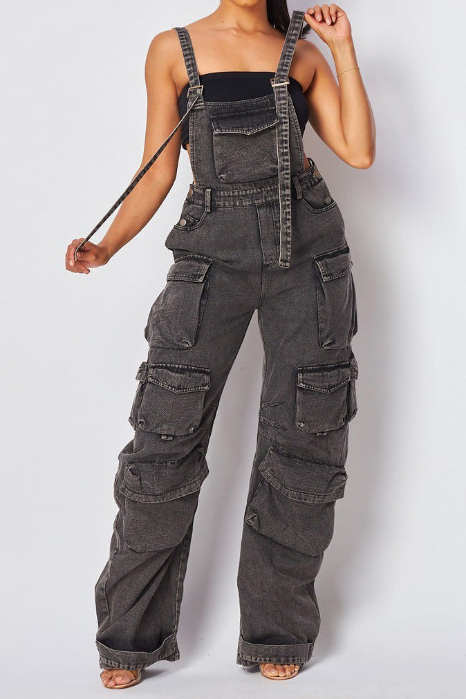 Streetwear Denim Jumpsuit Lavish Daily