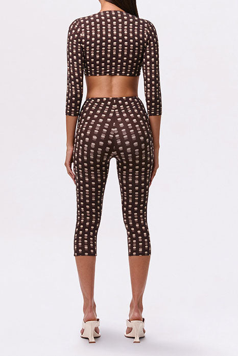 Abstract Print U-Bar Capri Set Lavish Daily