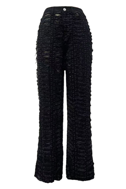 Relaxed Over Distressed Jeans Lavish Daily