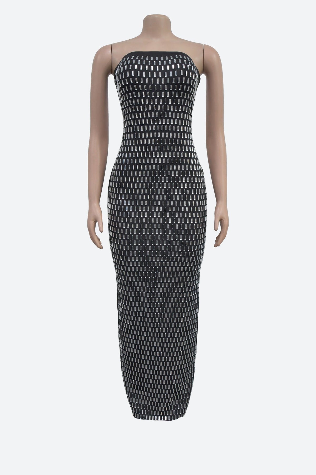 Embellished Bandeau Maxi Dress Lavish Daily