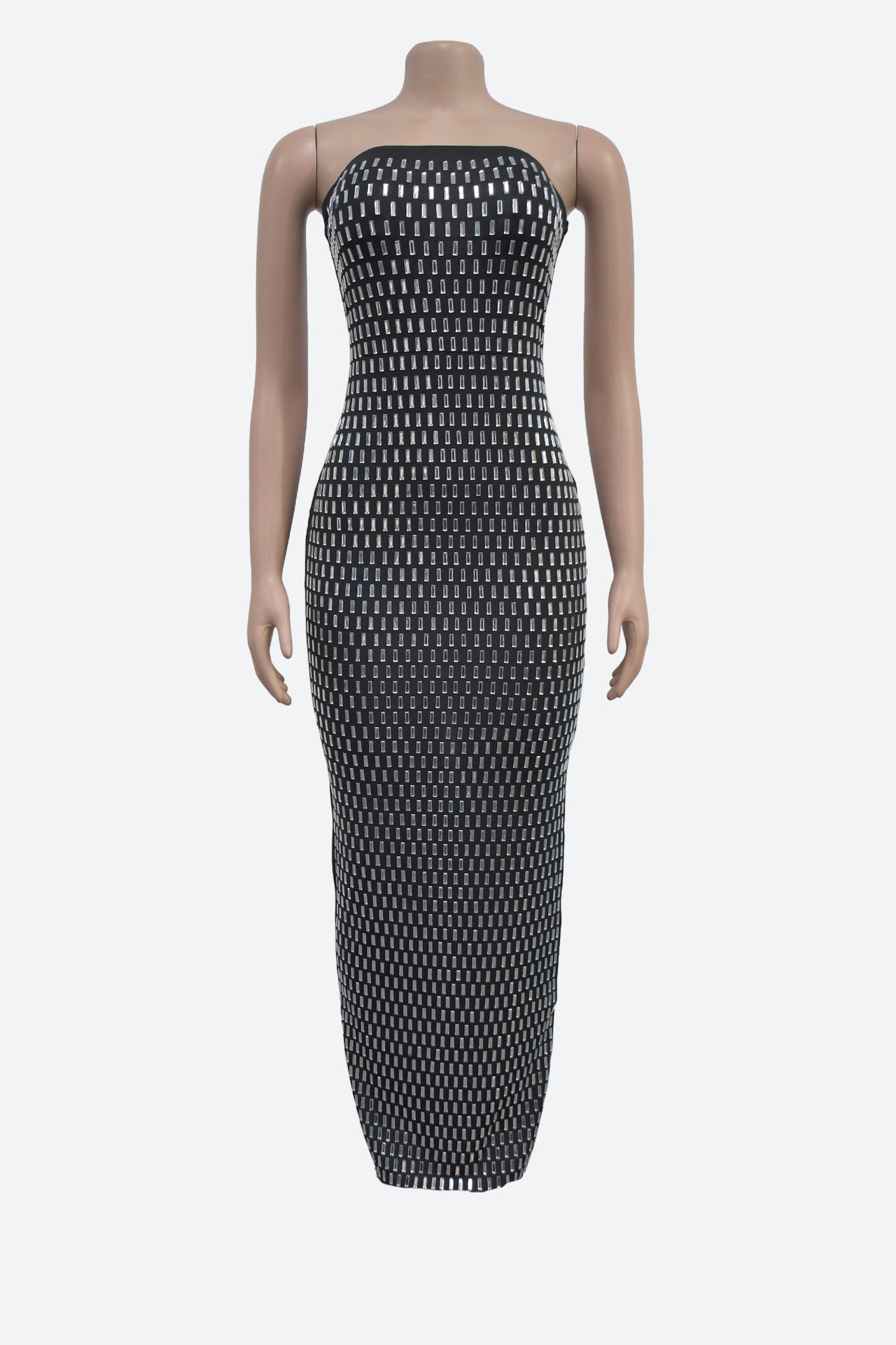 Embellished Bandeau Maxi Dress Lavish Daily