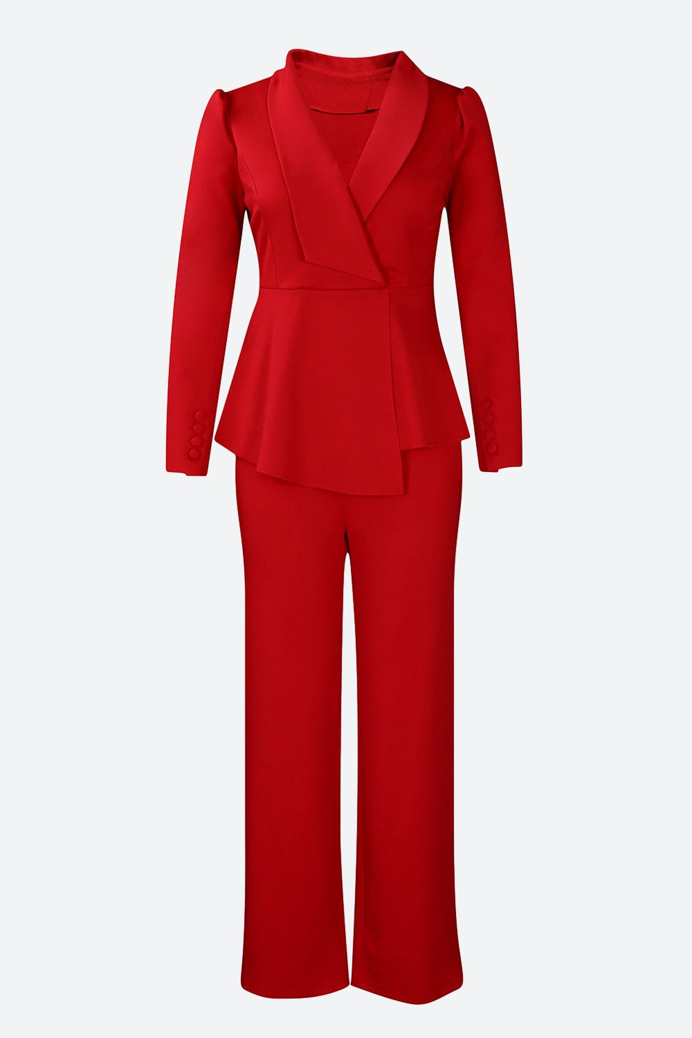 Lapel Blazer & Pants Set Lavish Daily