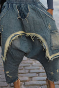 Vintage Ripped Harem Fit Denim Pants Lavish Daily