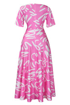 Tie-Waist Floral Print Short Sleeve Dress Lavish Daily
