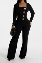 Asymmetrical Tailored Wide-Leg Jumpsuit Lavish Daily