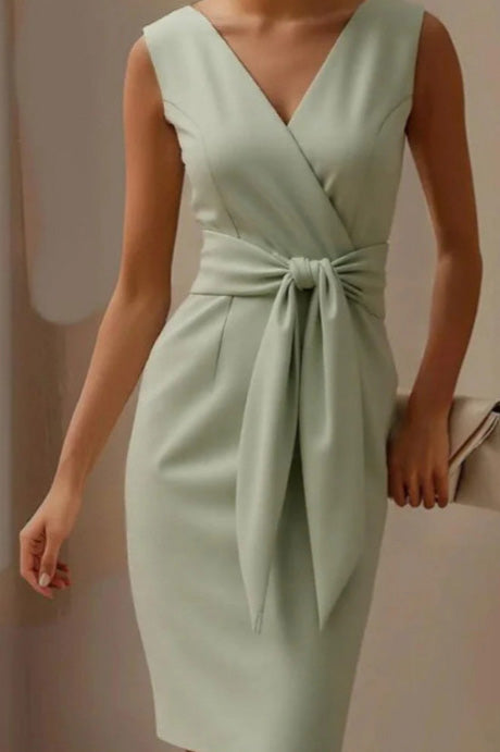 Sweet Bow Tie Waist Midi Dress Lavish Daily
