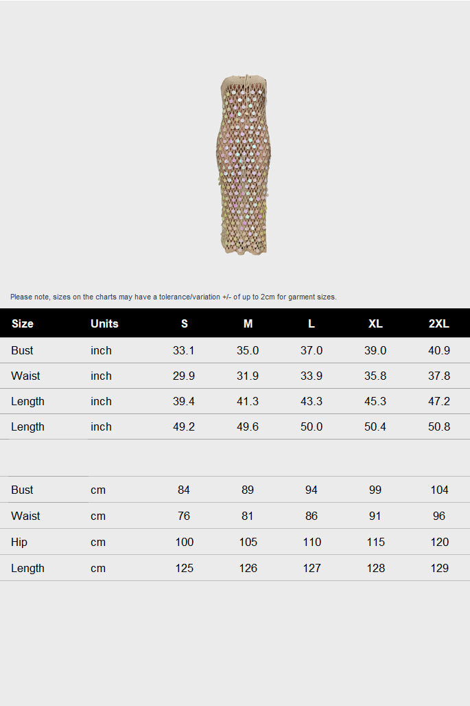 Knitting Strapless Sequin Beach Dress Lavish Daily