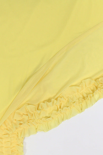 Off-Shoulder Asymmetrical Ruffle Dress Lavish Daily